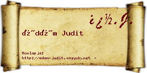 Ádám Judit névjegykártya